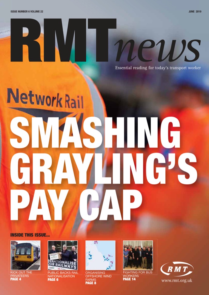 Cover of RMT News June 2019