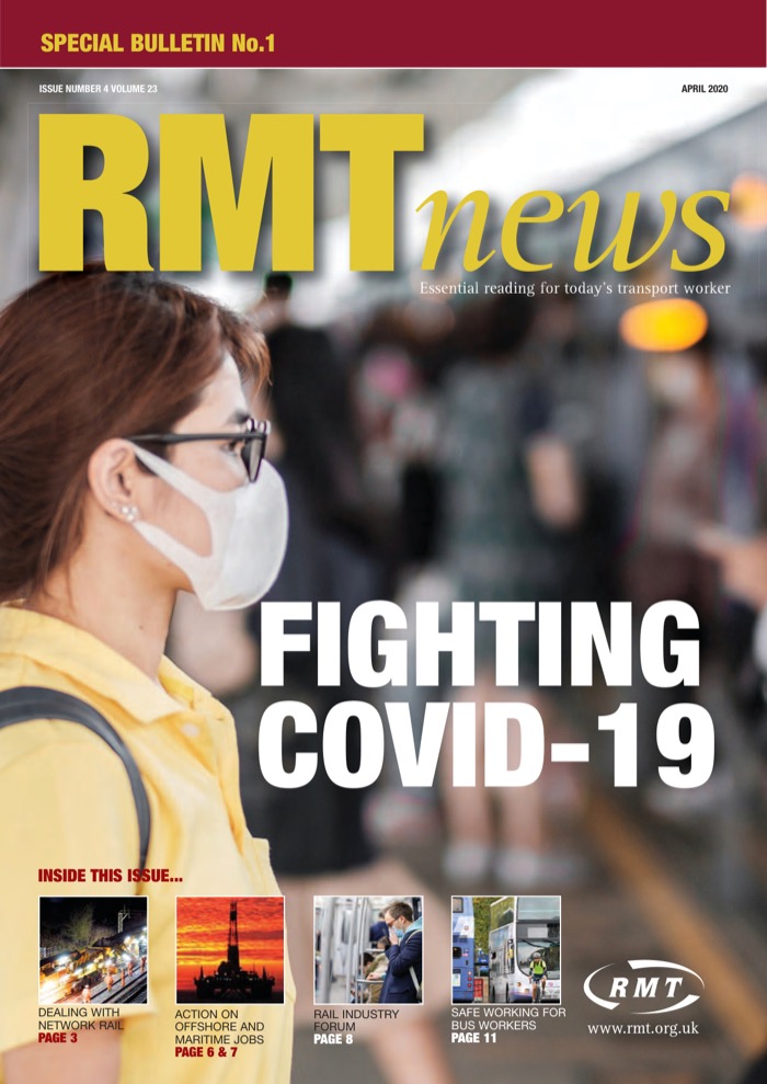 Cover of RMT News April 2020