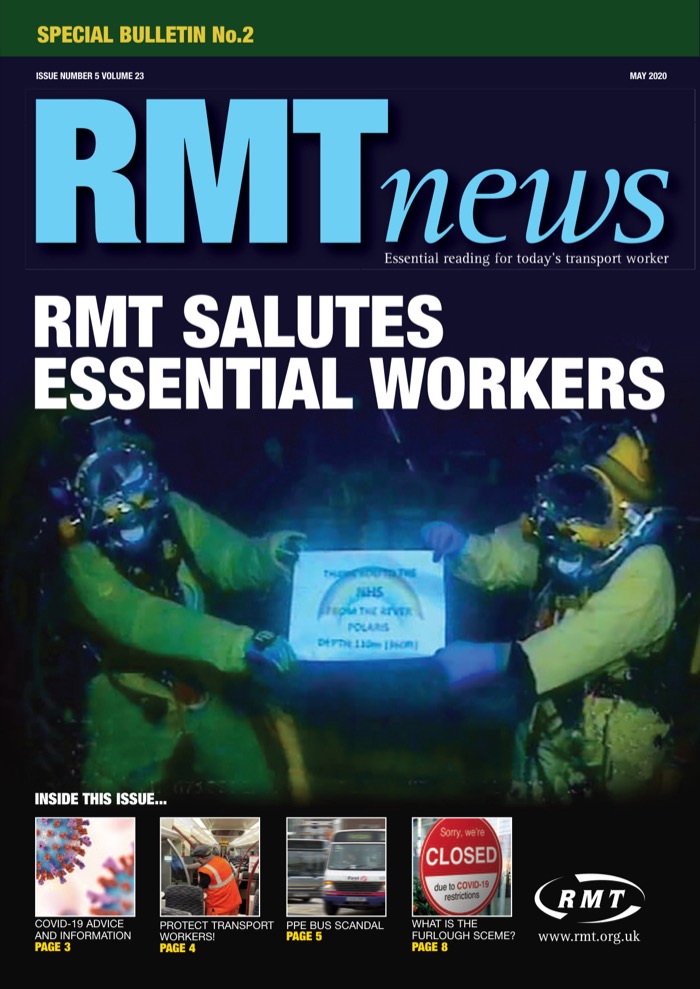 Cover of RMT News May 2020