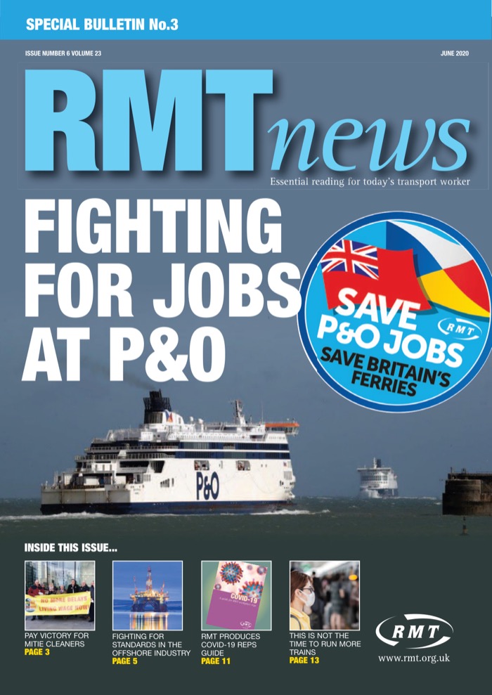 Cover of RMT News June 2020