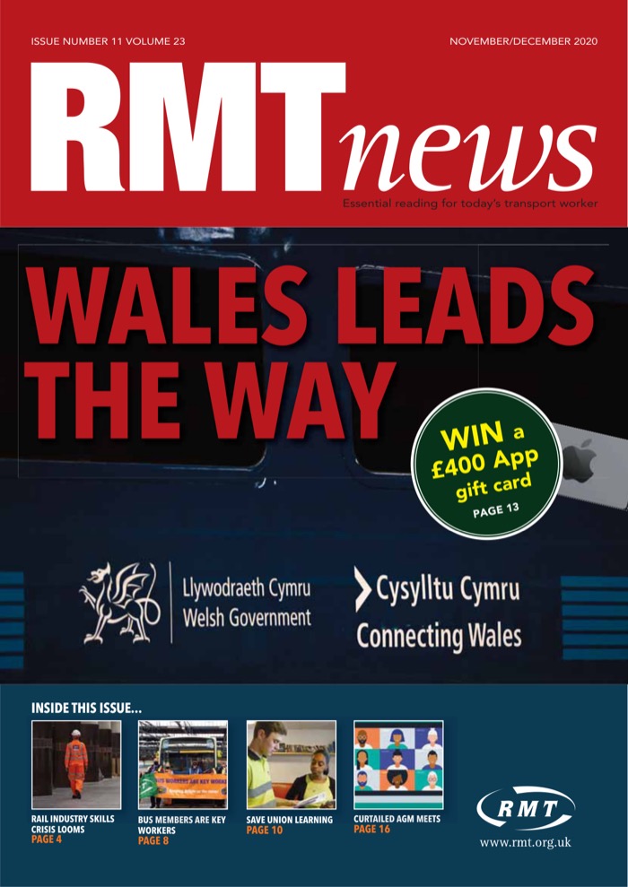 Cover of RMT News November/December 2020