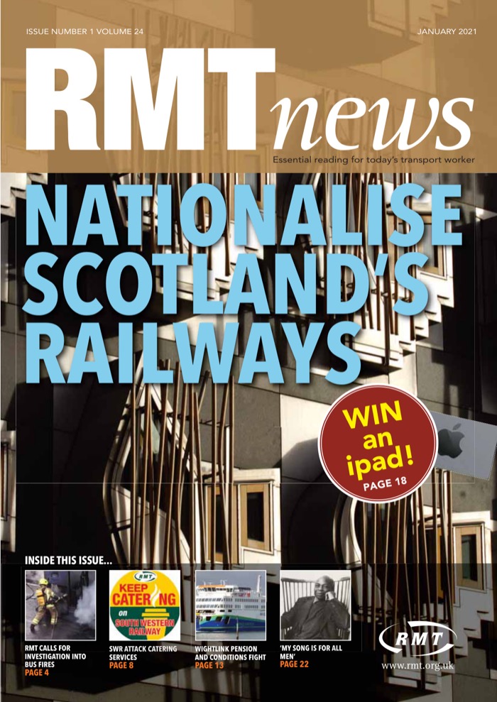 Cover of RMT News January 2021