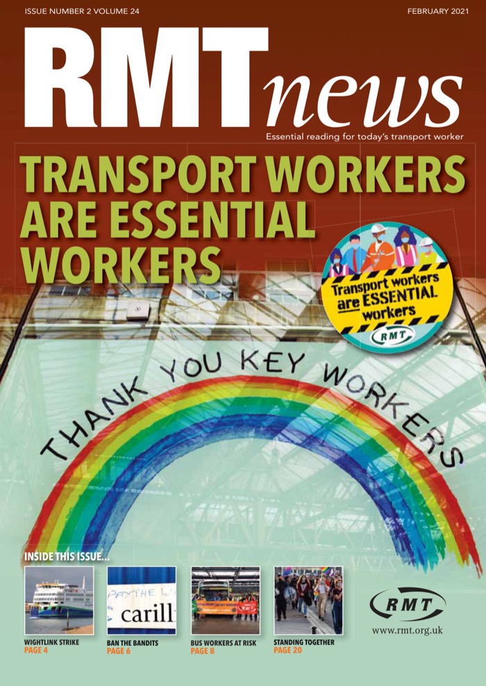 Cover of RMT News February 2021