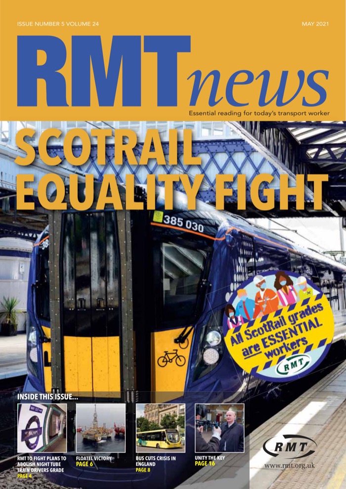 Cover of RMT News May 2021