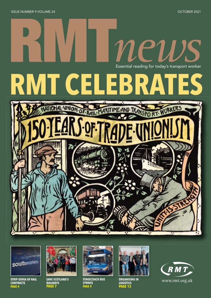 Cover of RMT News October 2021