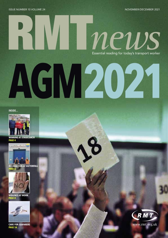 Cover of RMT News November/December 2021