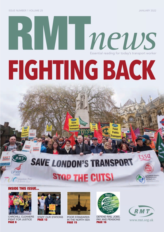 Cover of RMT News January 2022