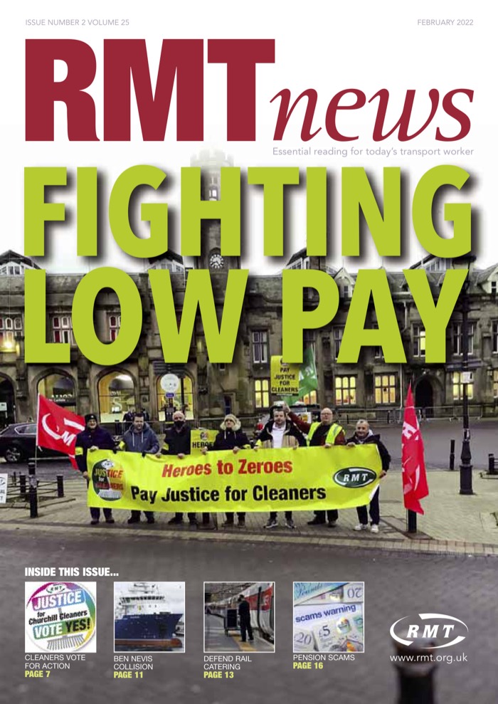 Cover of RMT News February 2022