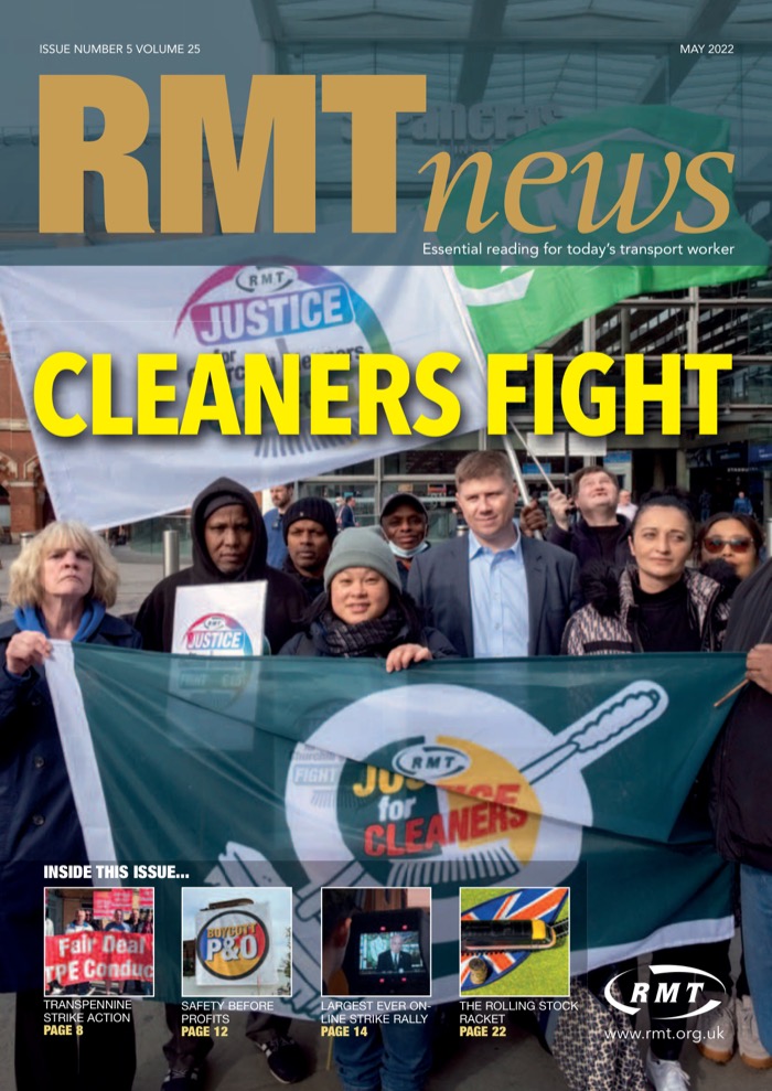 Cover of RMT News May 2022