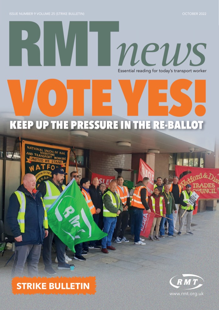 Cover of RMT News October 2022