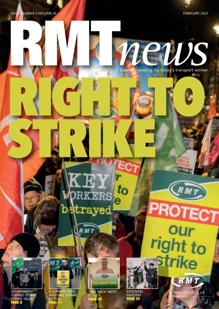 Cover of RMT News February 2023