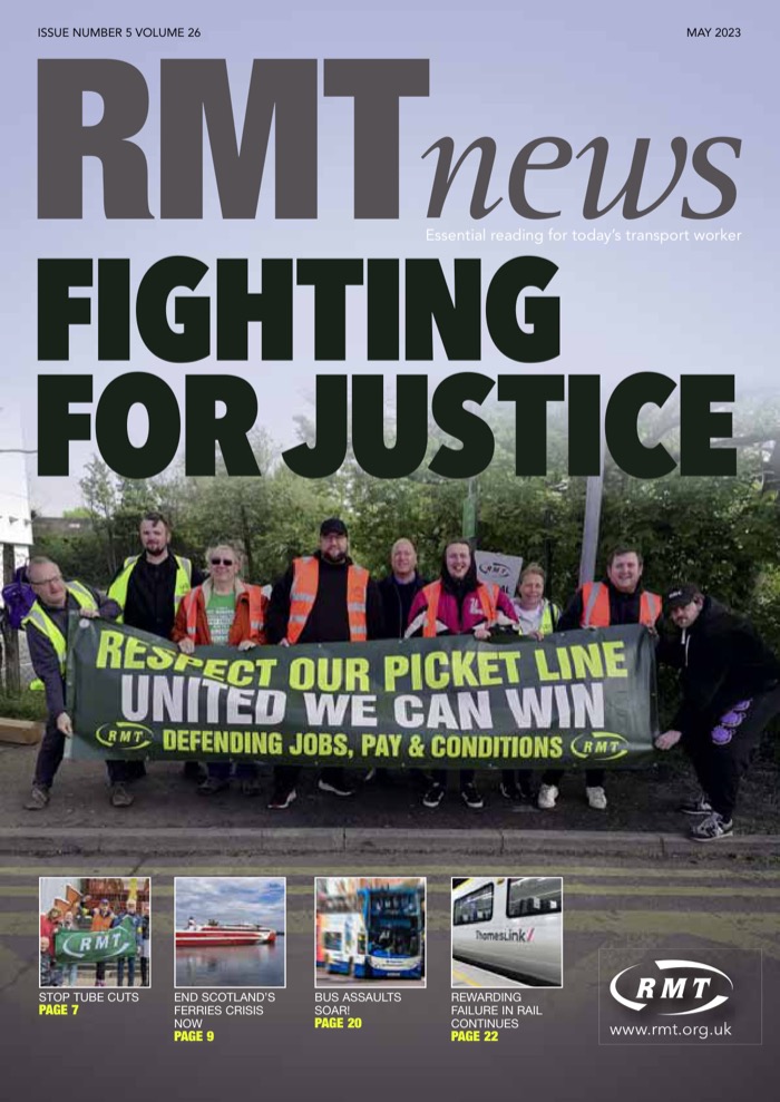 Cover of RMT News May 2023