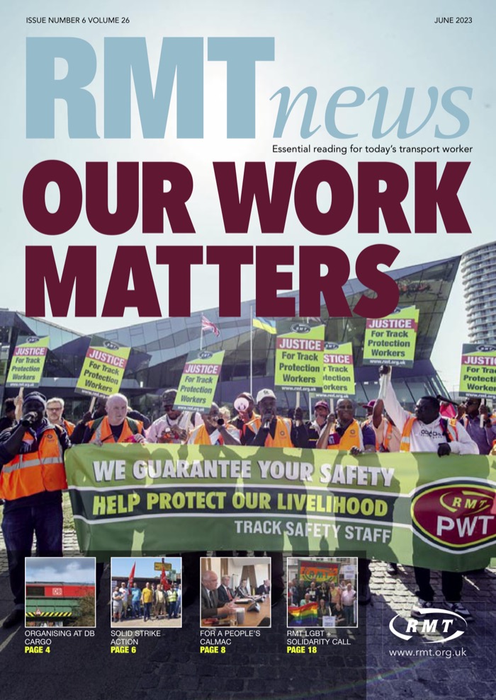 Cover of RMT News June 2023