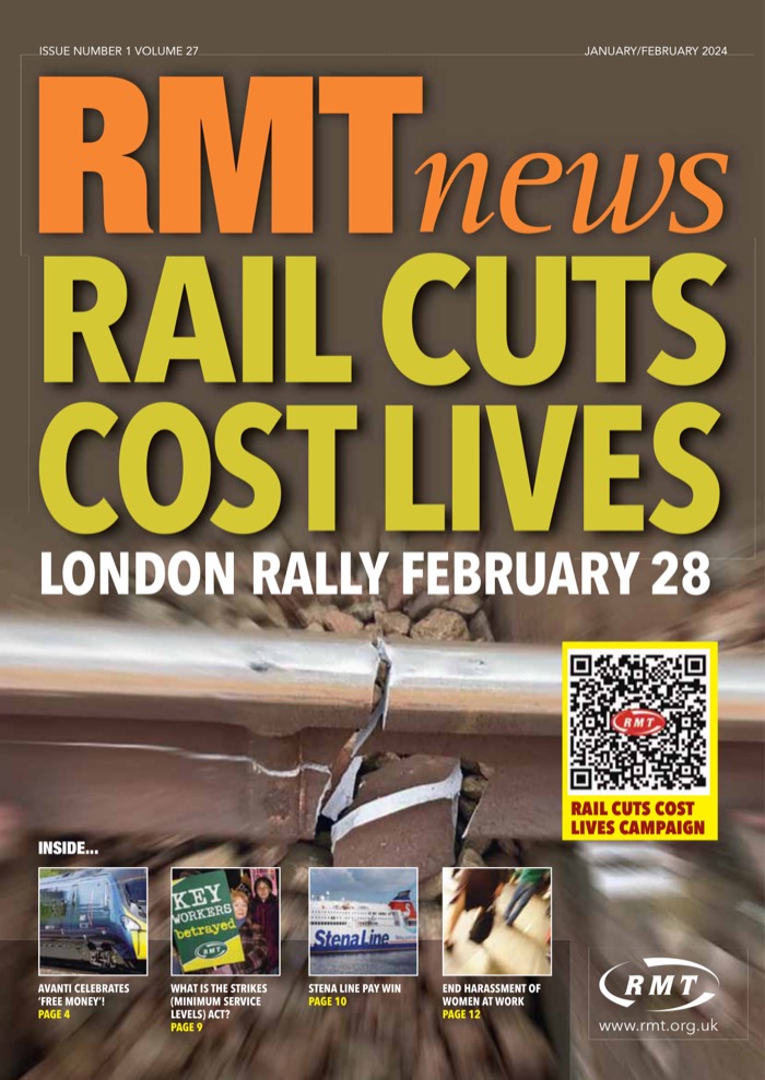 Cover of RMT News January/February 2024