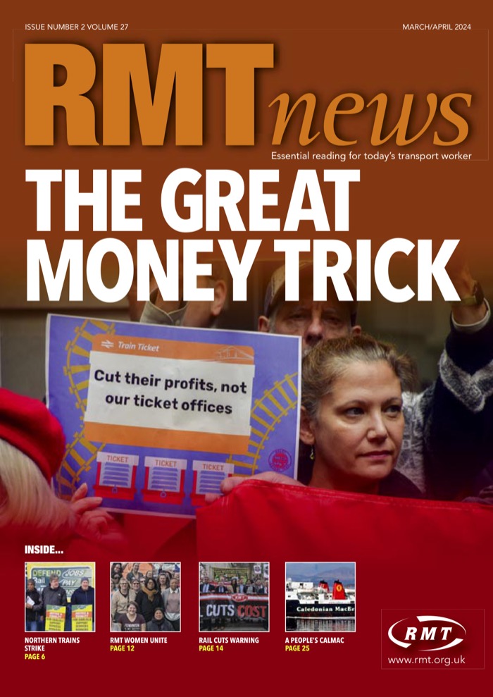 Cover of RMT News March/April 2024