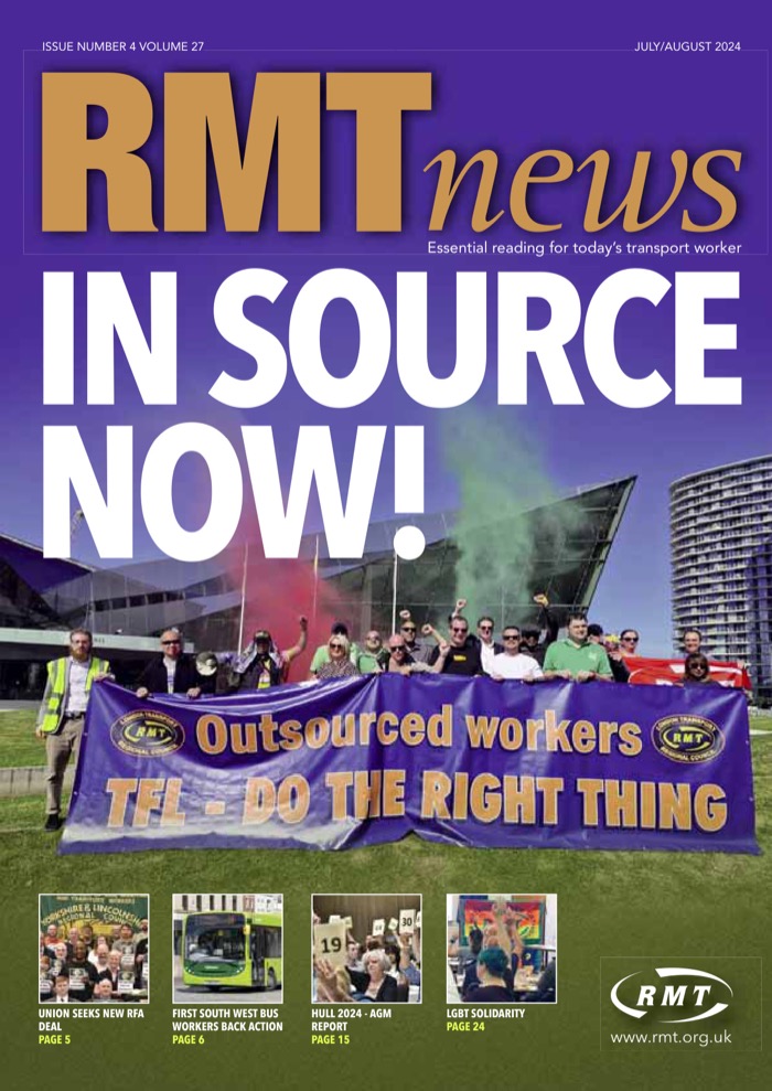 Cover of RMT News July/August 2024