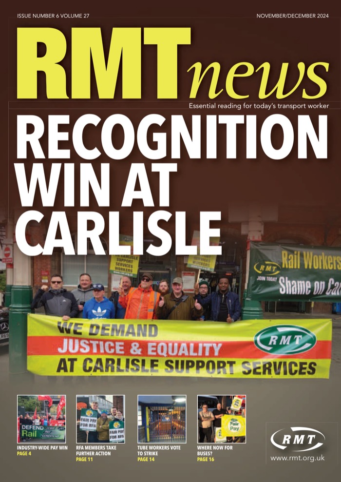 Cover of RMT News November/December 2024