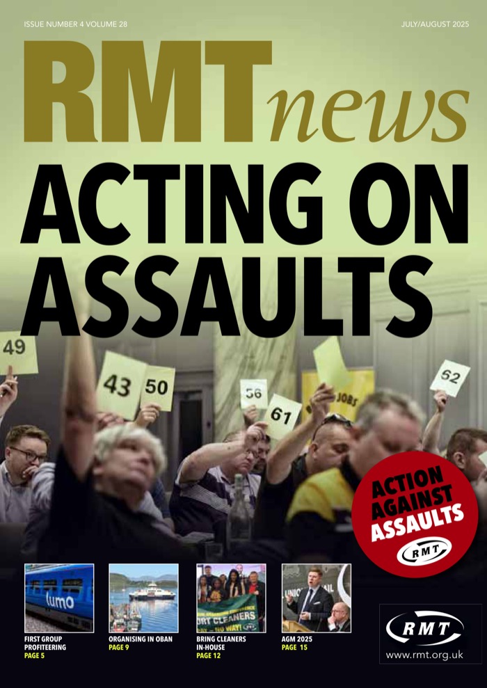 Cover of RMT News July/August 2025